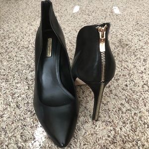 BCBGeneration Black Zipper Detail Pumps - SIZE 12